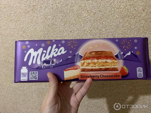 Шоколад Milka Strawberry Cheesecake фото