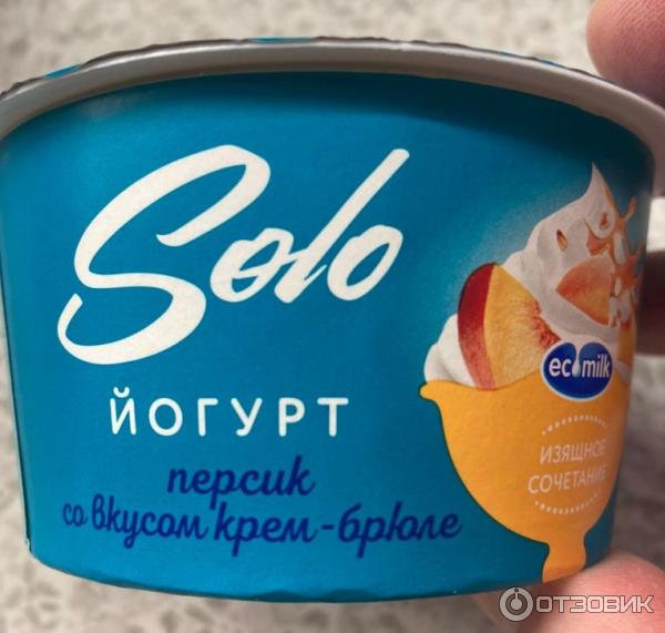 Йогурт персик со вкусом крем-брюле Solo фото