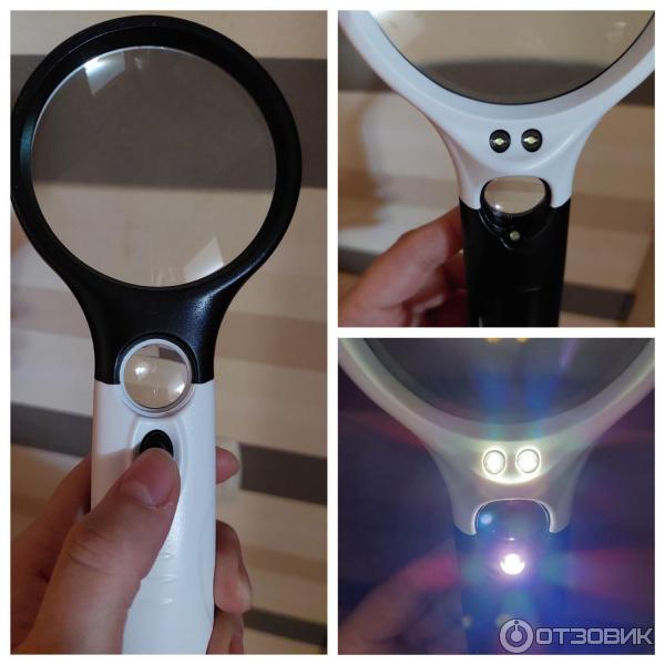 Лупа увеличительная с подсветкой 3 Led Hand-held фото