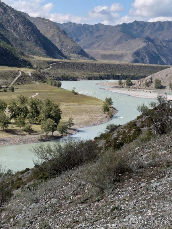 Место слияния Катуни и Чуи (Россия, Алтайский край) фото