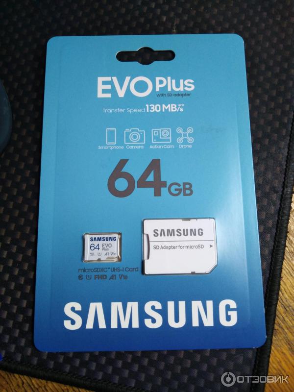 Карта памяти Samsung Evo Plus 64Gb фото