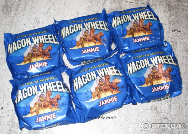 Печенье Wagon Wheels с суфле и джемом