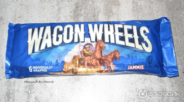 Печенье Wagon Wheels с суфле и джемом