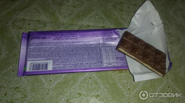 Внешний вид шоколада Milka без обёртки