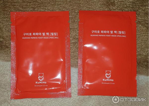 Пилинг-носочки для ног Kumiho Papaya foot mask фото