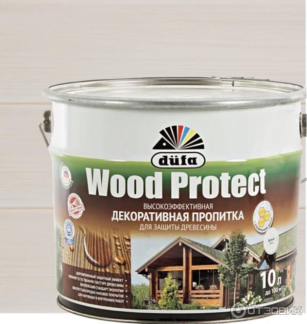 Декоративная пропитка для защиты древесины Dufa Wood Protect фото