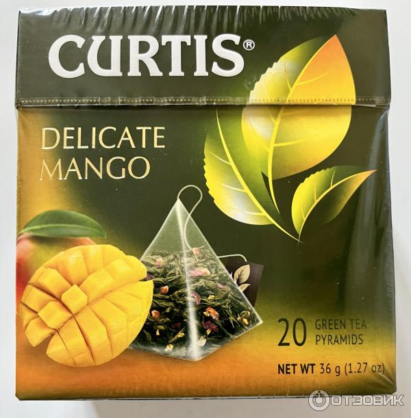 Зеленый чай в пирамидках Curtis Delicate Mango фото