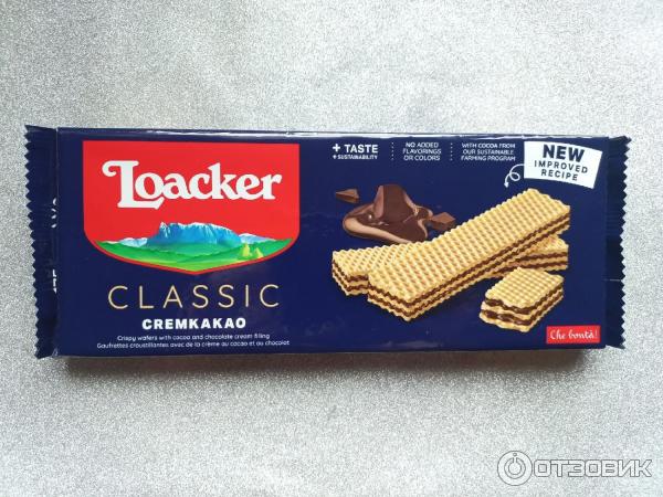 Шоколадные вафли Loacker Classic CremKakao отзывы