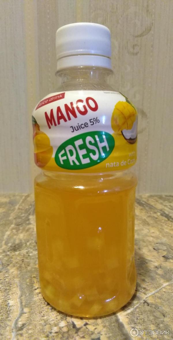 Напиток безалкогольный, негазированный, пастеризованный Вельта-Пенза Fresh Mango с кусочками кокосового желе со вкусом манго