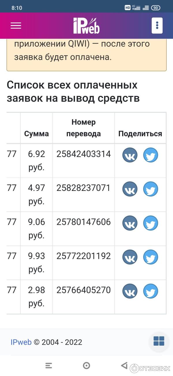 IPweb Surf - приложение для Android фото