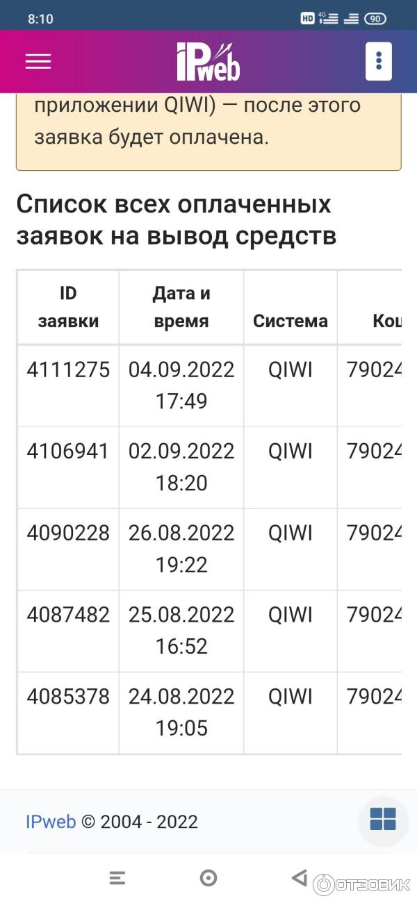 IPweb Surf - приложение для Android фото