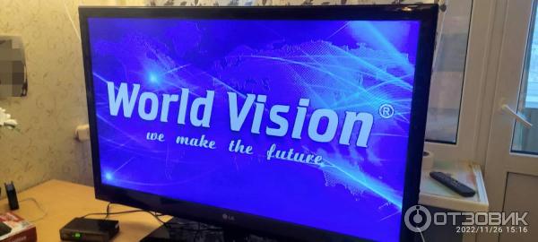Цифровой эфирный ТВ ресивер World Vision T624A и его работа на большом экране ТВ