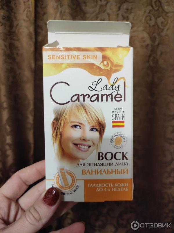 Восковые полоски Caramel для депиляции лица фото