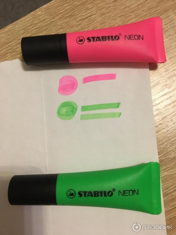 Текстовыделитель Stabilo neon фото