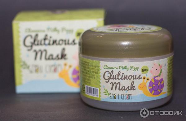 Крем-маска для лица Elizavecca Milky Piggy Glutinous Mask 80% Snail Cream фото