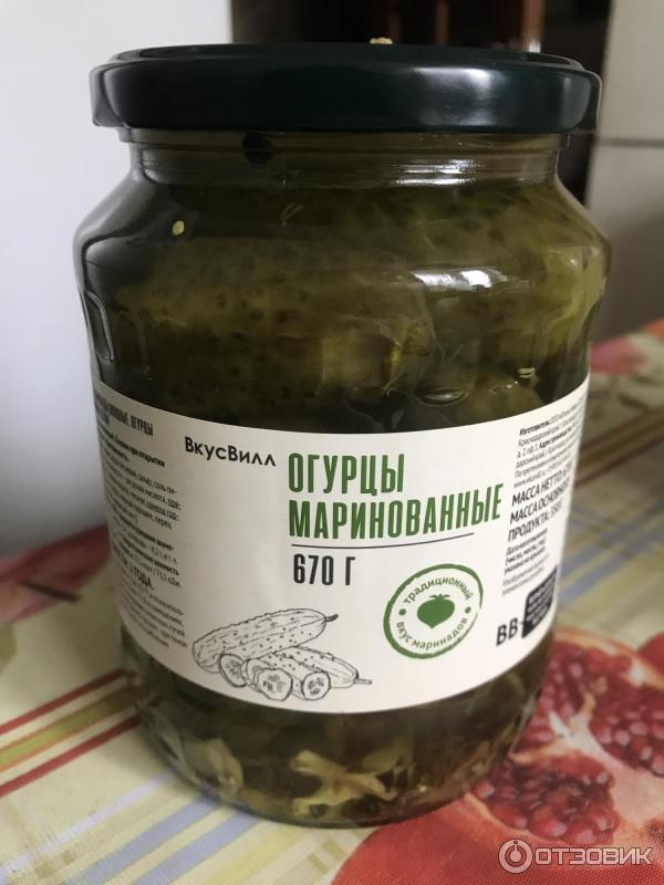 Огурцы маринованные ВкусВилл фото