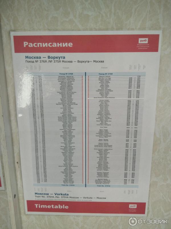 Расписание поезда воркута новороссийск с остановками