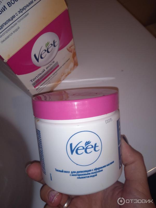 Теплый воск для депиляции Veet с эфирными маслами фото