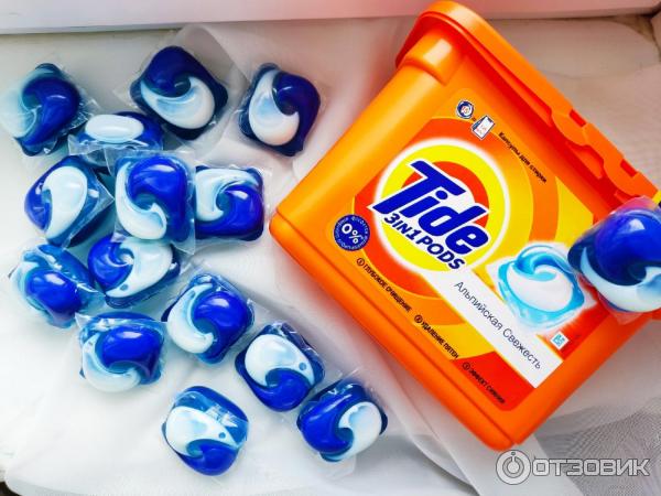 Капсулы для стирки Tide 3in1 Альпийская свежесть фото