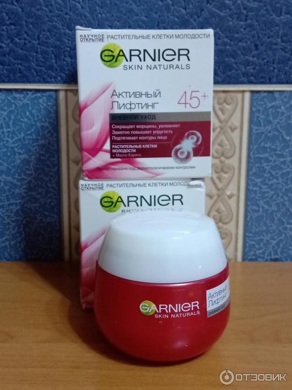 Garnier / Крем для лица Антивозрастной уход, Активный лифтинг 45+, сокращающий морщины, дневной, 50 мл фото