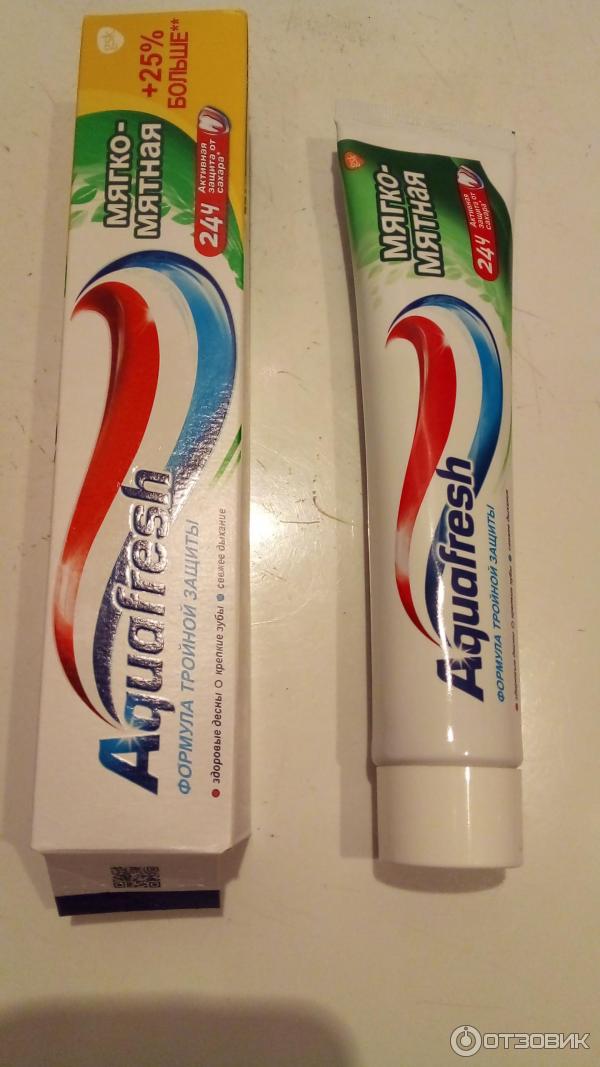 Зубная паста Aquafresh Формула тройной защиты фото