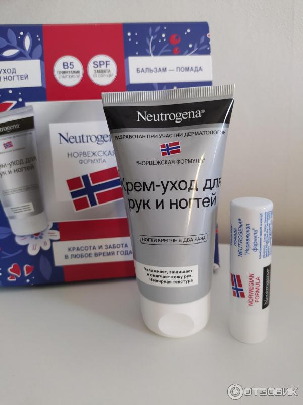 Косметический набор Neutrogena крем для рук и бальзам для губ фото