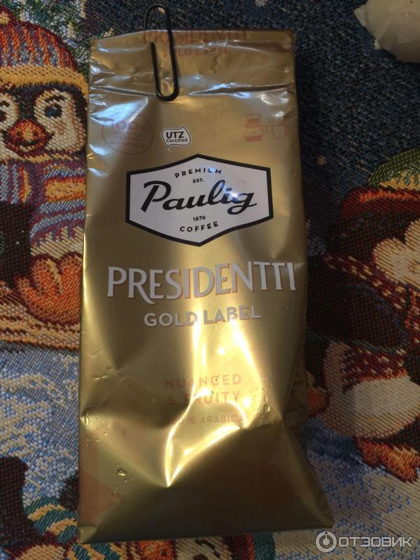 Кофе натуральный молотый Paulig Presidentti Gold Label фото