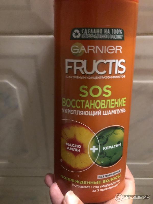 Шампунь Garnier Fructis SOS восстановление керафил+масло амлы фото