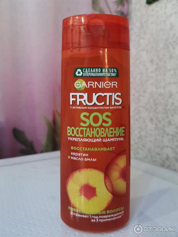 Шампунь Garnier Fructis SOS восстановление керафил+масло амлы фото