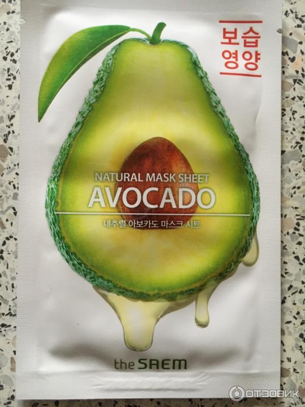 Тканевая маска для лица The Saem Natural Avocado Mask Sheet фото