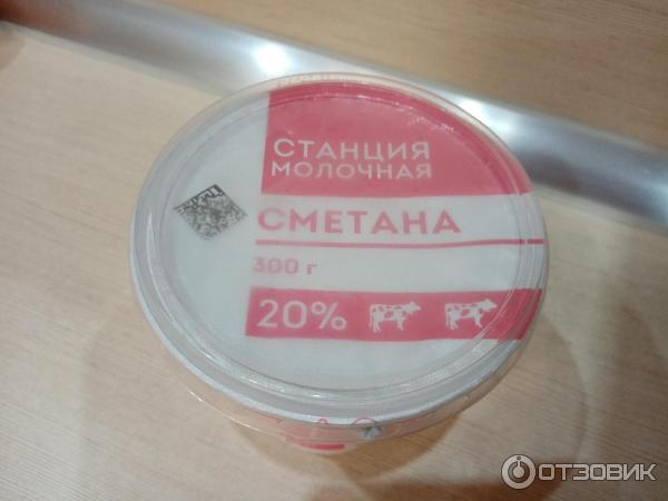 Сметана Станция Молочная 20% фото