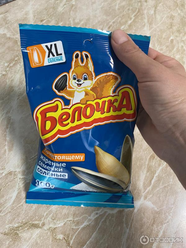 Отзыв о Семечки "Белочка" с морской солью | Вкусные семки, но стоят как ...