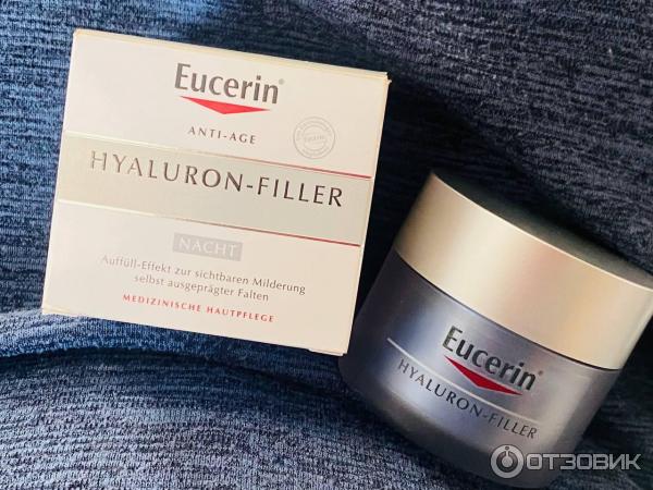 Ночной антивозрастной крем для ухода за кожей Eucerin Hyaluron-Filler фото