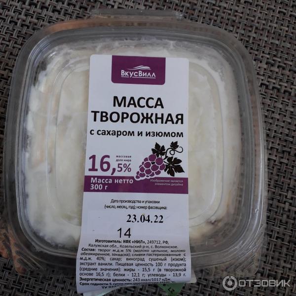 Творожная Масса С Изюмом Фото