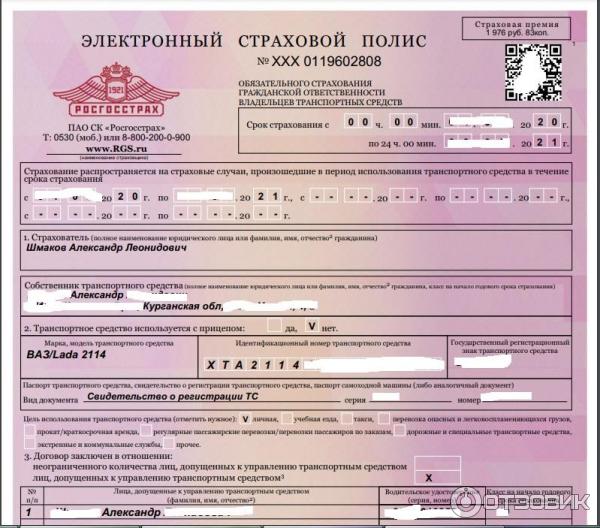 Как выглядит электронный осаго 2025