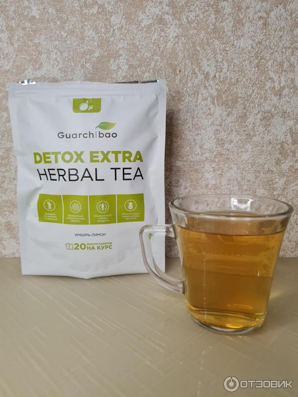 Чай Guarchibao Detox Herbal Tea Имбирь-лимон фото