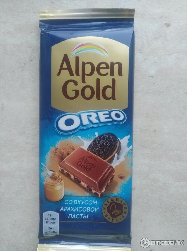 Шоколад AlpenGold Oreo Со вкусом арахисовой пасты фото