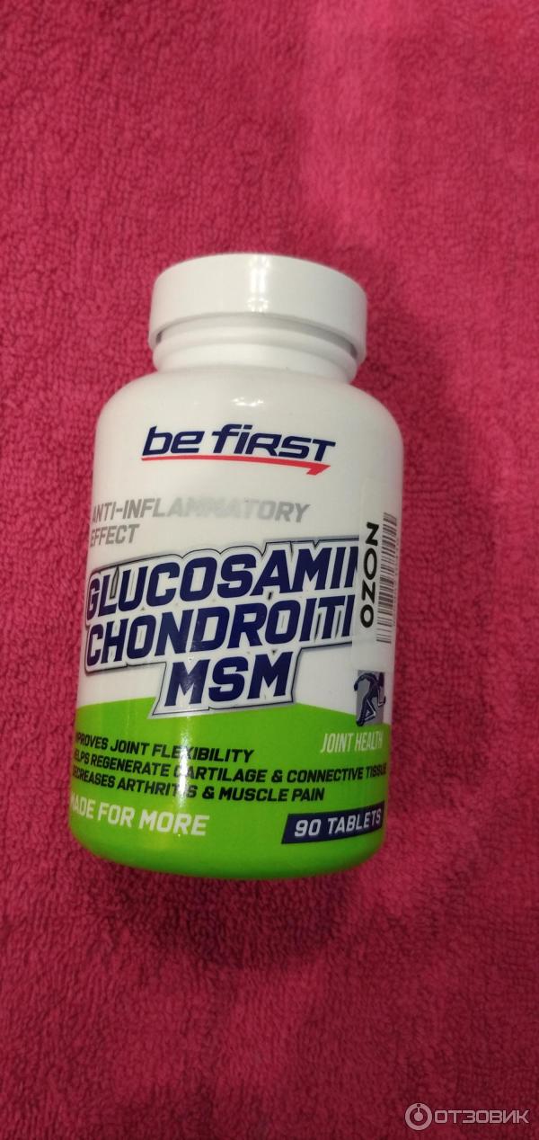 Препарат для суставов и связок Be First Glucosamine + Chondroitin + MSM фото