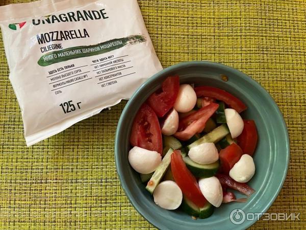 Сыр Mozzarella Unagrande Ciliegine маленькие шарики фото