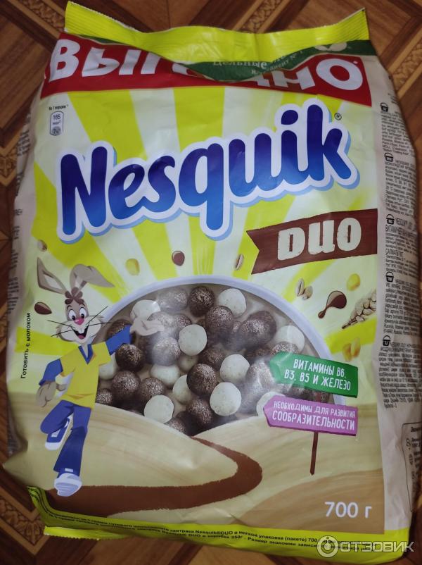 Готовый завтрак Nesquik Duo Nestle c витамином D фото