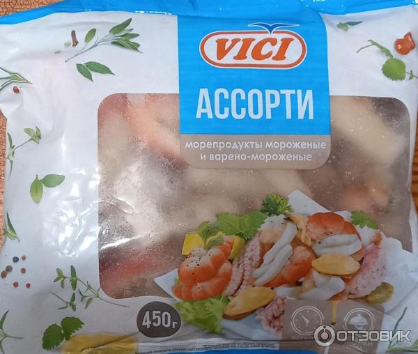 Ассорти vici. Морепродукты Вичи.