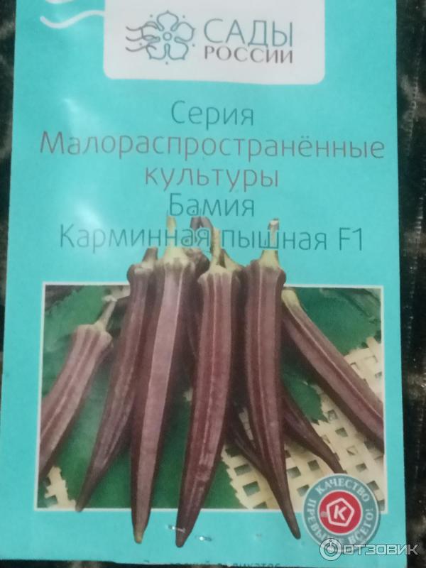 Семена бамии Сады России Карминная пышная F1 фото