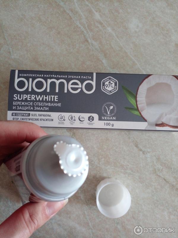 Зубная паста Biomed Superwhite с экстрактом кокоса фото