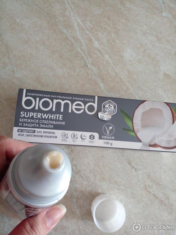 Зубная паста Biomed Superwhite с экстрактом кокоса фото