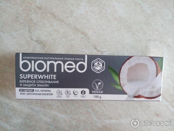 Зубная паста Biomed Superwhite с экстрактом кокоса фото