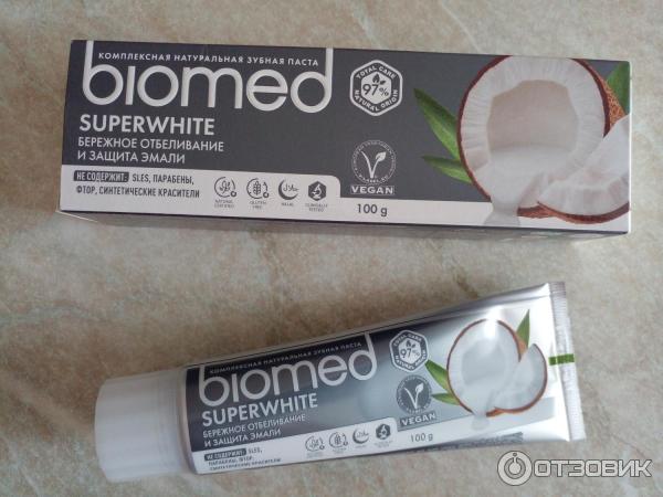 Зубная паста Biomed Superwhite с экстрактом кокоса фото