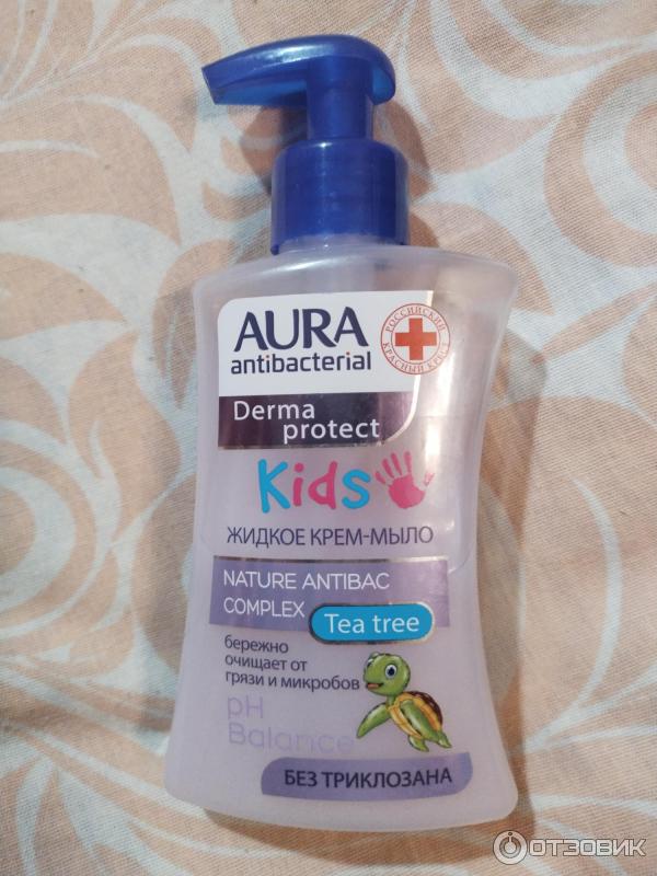 Жидкое крем-мыло Aura Antibacterial Kids фото