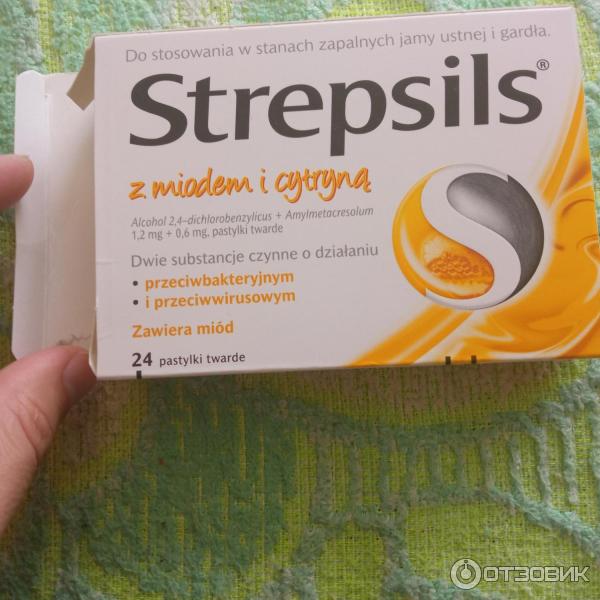 Таблетки для рассасывания Strepsils с медом и лимоном фото