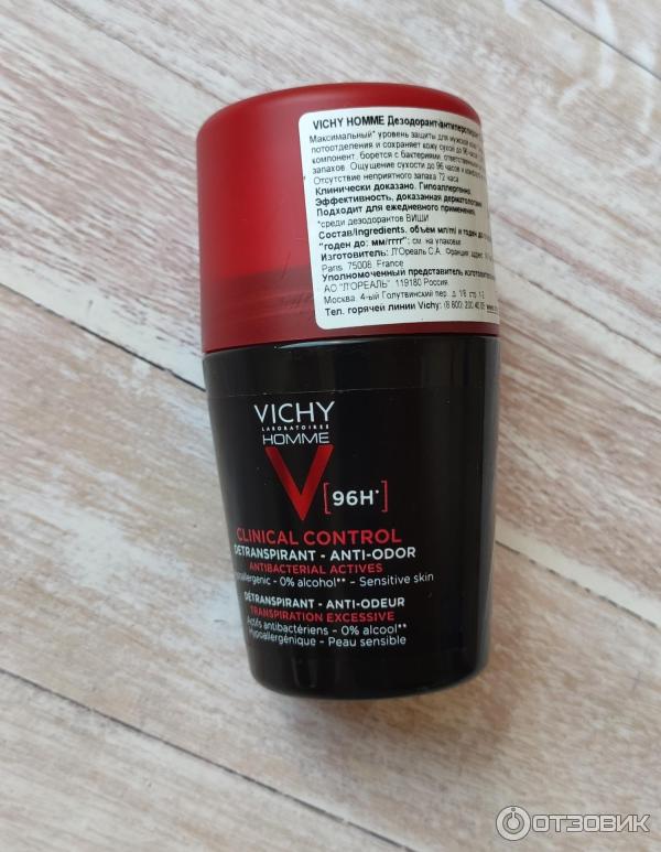 Дезодорант-антиперспирант Vichy Homme Clinical Control 96h мужской фото