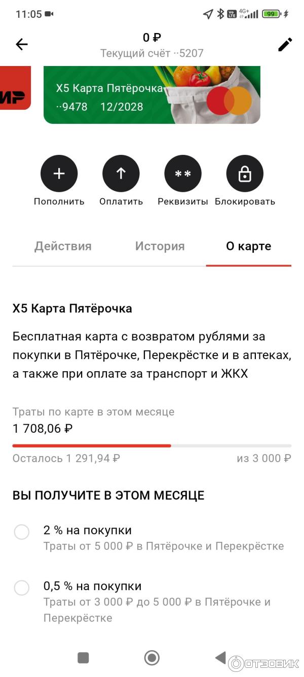 Отзыв о Дебетовая карта Альфа Банк 